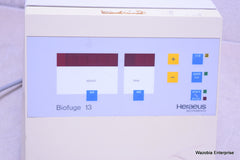 HERAEUS LABORATORY CENTRIFUGE BIOFUGE 13 MODEL 75003636/01 W ROTOR