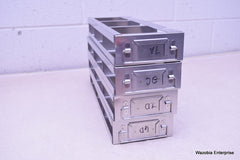 4 STAINLESS STEEL LABORATORY CRYO STORAGE FREEZER RACK