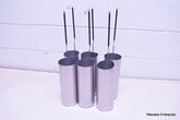 6 STAINLESS STEEL LABORATORY TUBES