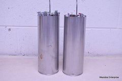 2 STAINLESS STEEL LABORATORY TUBES WITH ACCESSORIES