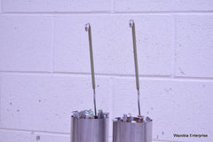 2 STAINLESS STEEL LABORATORY TUBES WITH ACCESSORIES