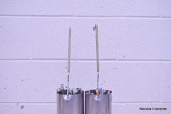 2 STAINLESS STEEL LABORATORY TUBES WITH ACCESSORIES