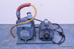 CENTRAL SCIENTIFIC CENCO HYVAC 7 VACUUM PUMP 91506 GE 5KC42JG2E HP 1/3