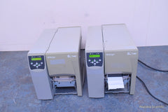 2 ZEBRA STRPE S4M THERMAL LABEL PRINTER S4M00-2001-1100T