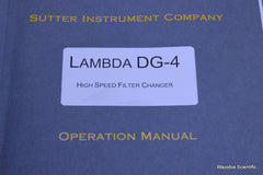 SUTTER INSTRUMENT COMPANY LAMBDA DG-4/DG-5 HIGH SPEED FILTER CHANGER