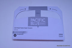 PACIFIC BLUE BASIC 1/2-FOLD TOILET SEAT COVER BY GP PRO, LOT OF 20