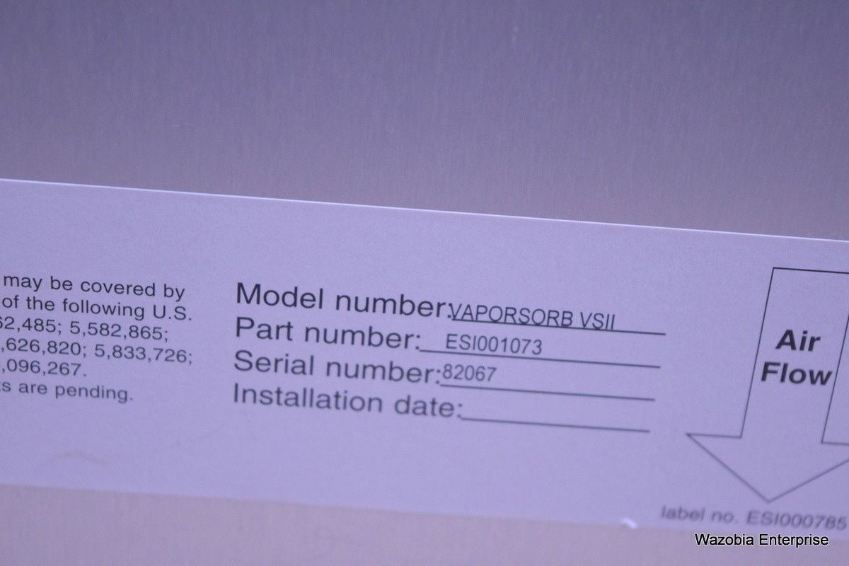 EXTRACTION AIR FILTER MODEL VAPORSORB VSII