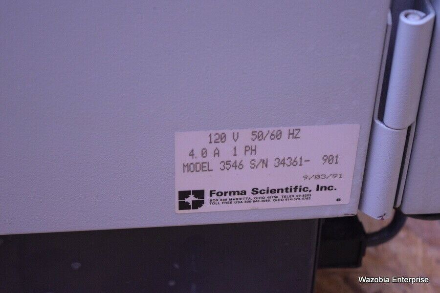 FORMA SCIENTIFIC WATER JACKETED INCUBATOR MODEL 3546