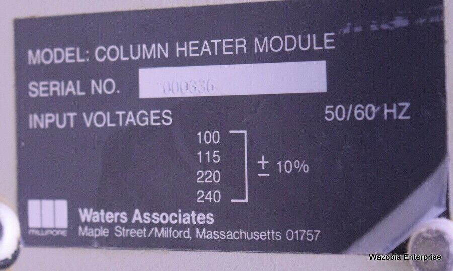 Column Heater Module WATERS ASSOCIATES MODEL COLUMN HEATER MODULE – Wazobia Enterprise