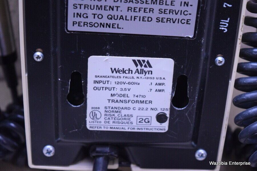 WELCH ALLYN TRANSFORMER MODEL 74710 OTOSCOPE