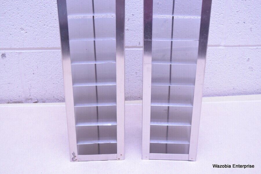 LOT OF 2 STAINLESS STEEL LAB CRYO STORAGE FREEZER RACK CRYOGENIC 5 ½ x5 ¾ x 28 ½