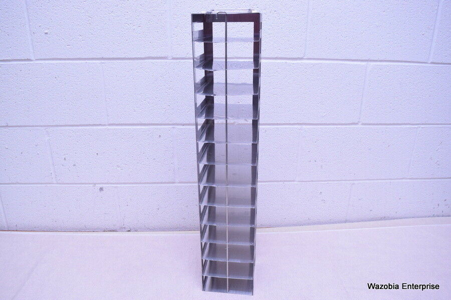 STAINLESS STEEL LABORATORY CRYO STORAGE FREEZER RACK CRYOGENIC 5 ½ x 5 ...