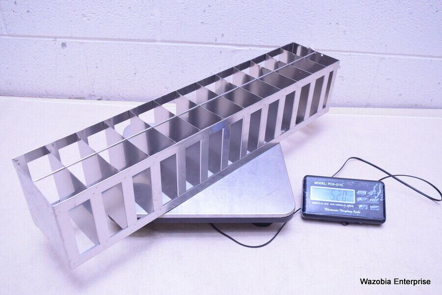 STAINLESS STEEL LABORATORY CRYO STORAGE FREEZER RACK CRYOGENIC 5 ½ x 5 ...