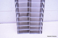 LOT OF 2 STAINLESS STEEL LAB CRYO STORAGE FREEZER RACK CRYOGENIC 5 ½ x 5 ½ x 28