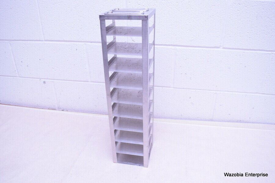 STAINLESS STEEL LABORATORY CRYO STORAGE FREEZER RACK CRYOGENIC 5½ x 5½ ...