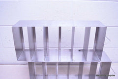 LOT OF 2 STAINLESS STEEL LAB CRYO STORAGE FREEZER RACK CRYOGENIC 21½ X 5½ x 9¼