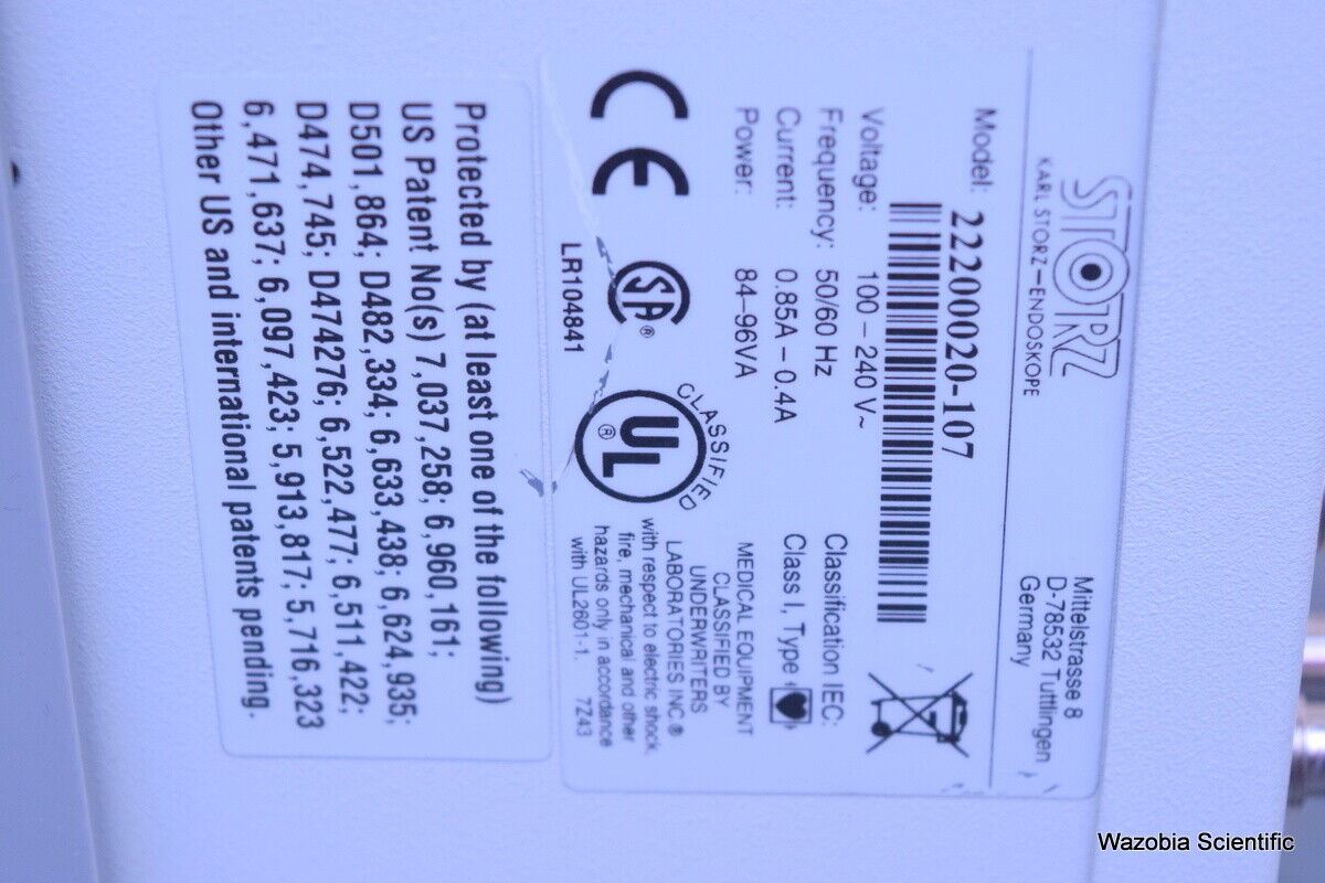 KARL STORZ ENDOSKOPE SCB THERMOFLATOR 264320 20 XENON 300 20133120 IMAGE 1 HUB