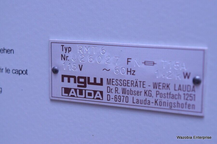 BRINKMANN MGW LAUDA COOLING/HEATING CIRCULATING BATH MODEL RM 6