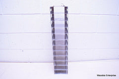 STAINLESS STEEL LABORATORY CRYO STORAGE FREEZER RACK CRYOGENIC 5 ½ x5 ¾ x26 ½