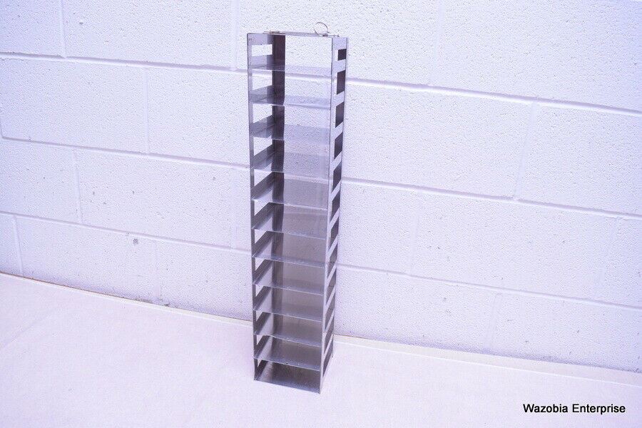 STAINLESS STEEL LABORATORY CRYO STORAGE FREEZER RACK CRYOGENIC 5 ½ x5 ¾ x26 ½