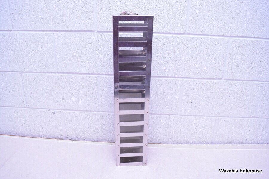 STAINLESS STEEL LABORATORY CRYO STORAGE FREEZER RACK CRYOGENIC 5 ½ x5 ¾ x26 ½