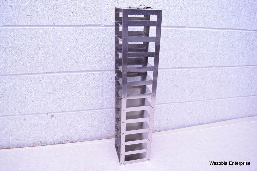 STAINLESS STEEL LABORATORY CRYO STORAGE FREEZER RACK CRYOGENIC 5 ½ x5 ¾ x26 ½