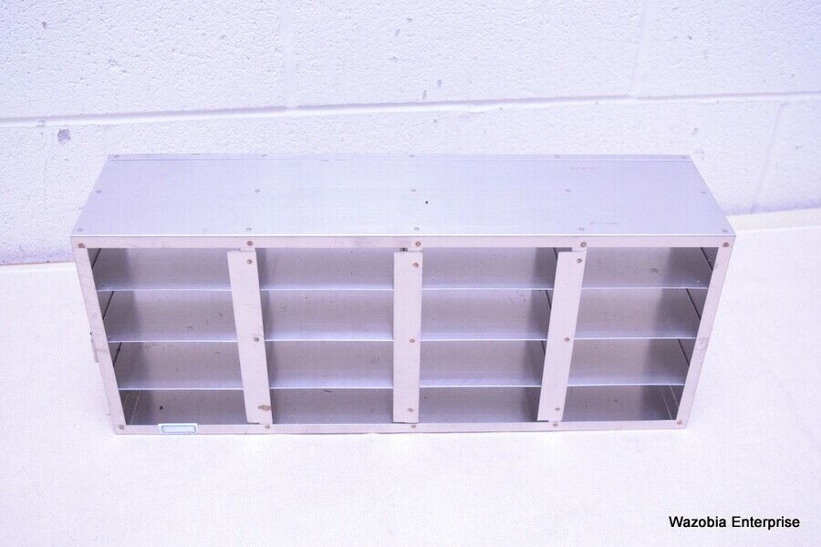 STAINLESS STEEL LABORATORY CRYO STORAGE FREEZER RACK CRYOGENIC 21¾ x 5⅝ x 9