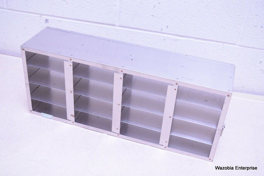 STAINLESS STEEL LABORATORY CRYO STORAGE FREEZER RACK CRYOGENIC 21¾ x 5⅝ x 9