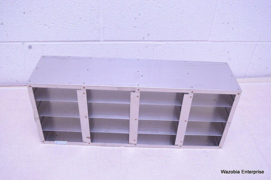 STAINLESS STEEL LABORATORY CRYO STORAGE FREEZER RACK CRYOGENIC 21¾ x 5⅝ x 9