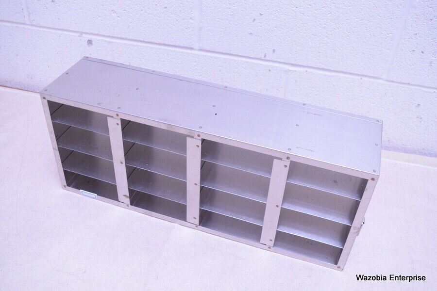 STAINLESS STEEL LABORATORY CRYO STORAGE FREEZER RACK CRYOGENIC 21¾ x 5⅝ x 9