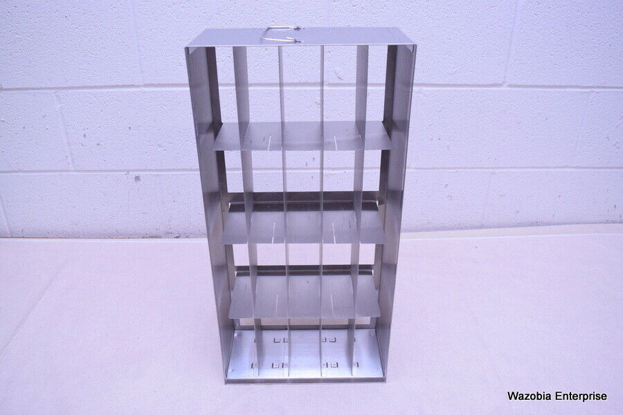 Cryogenic Rack Cart STAINLESS STEEL LABORATORY CRYO STORAGE FREEZER RACK CRYOGENIC 5 ½ x 1 ...