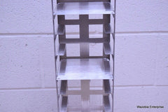 STAINLESS STEEL LABORATORY CRYO STORAGE FREEZER RACK CRYOGENIC 5 ⅝ x 5 ¾ x 27 ¼