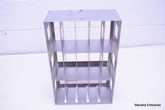 STAINLESS STEEL LABORATORY CRYO STORAGE FREEZER RACK CRYOGENIC 10 ⅞x 5½x16½