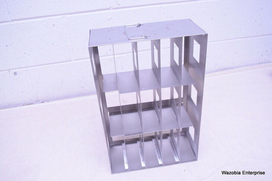 Cryogenic Rack Cart STAINLESS STEEL LABORATORY CRYO STORAGE FREEZER RACK CRYOGENIC 10 ⅞x 5 ...