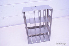 STAINLESS STEEL LABORATORY CRYO STORAGE FREEZER RACK CRYOGENIC 10 ⅞x 5½x16½