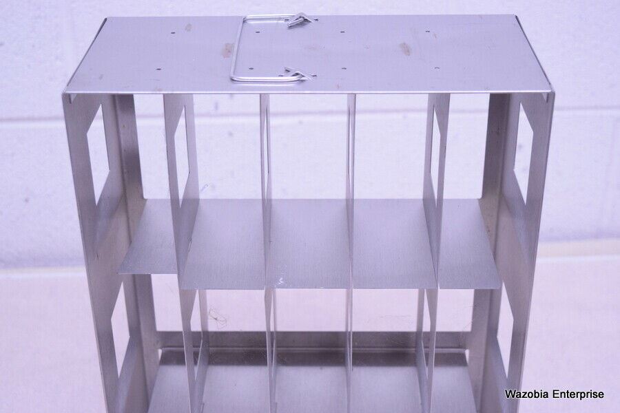 Cryogenic Rack Cart STAINLESS STEEL LABORATORY CRYO STORAGE FREEZER RACK CRYOGENIC 10 ⅞x 5 ...