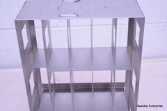 STAINLESS STEEL LABORATORY CRYO STORAGE FREEZER RACK CRYOGENIC 10 ⅞x 5½x16½