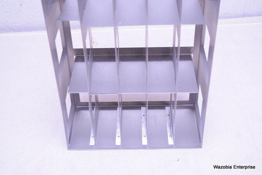 STAINLESS STEEL LABORATORY CRYO STORAGE FREEZER RACK CRYOGENIC 10 ⅞x 5½x16½