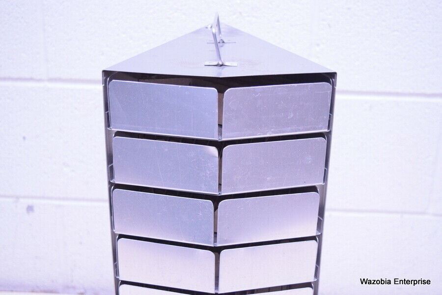 STAINLESS STEEL LABORATORY CRYO STORAGE FREEZER RACK CRYOGENIC 8¼ x 9¼ x 21