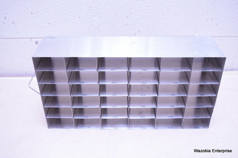 STAINLESS STEEL LABORATORY CRYO STORAGE FREEZER RACK CRYOGENIC 21½ X 5½ x 11