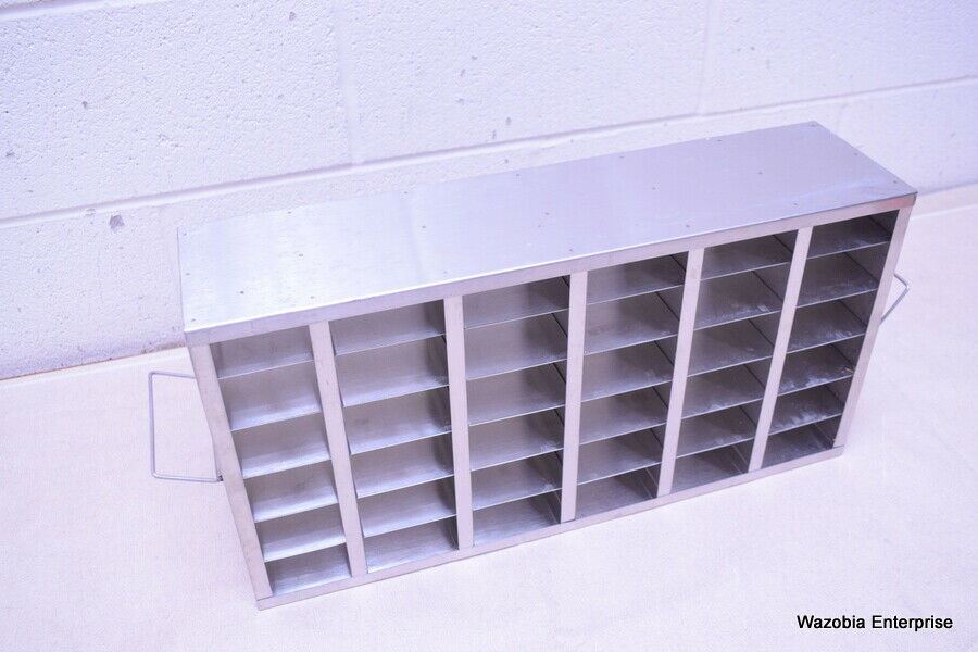 Cryogenic Rack Cart STAINLESS STEEL LABORATORY CRYO STORAGE FREEZER RACK CRYOGENIC 21½ X 5 ...
