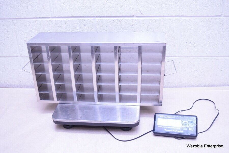 STAINLESS STEEL LABORATORY CRYO STORAGE FREEZER RACK CRYOGENIC 21½ X 5½ x 11