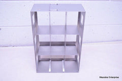 STAINLESS STEEL LABORATORY CRYO STORAGE FREEZER RACK CRYOGENIC 10⅞ X 5½ x 16½