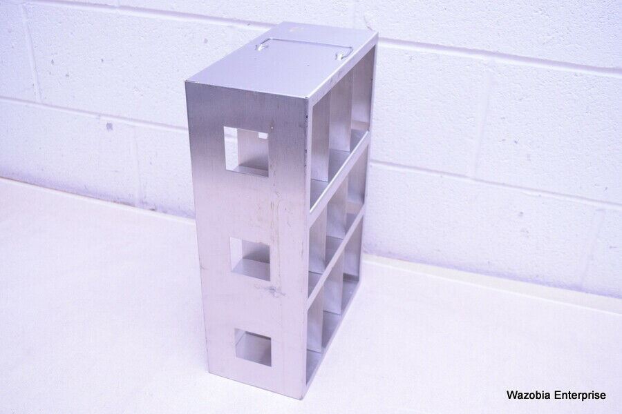 STAINLESS STEEL LABORATORY CRYO STORAGE FREEZER RACK CRYOGENIC 10⅞ X 5½ x 16½