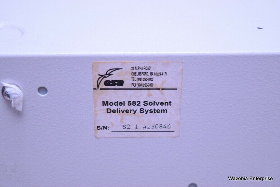 ESA HPLC CHROMATOGRAPHY 582 580 PUMP SOLVENT DELIVERY SYSTEM