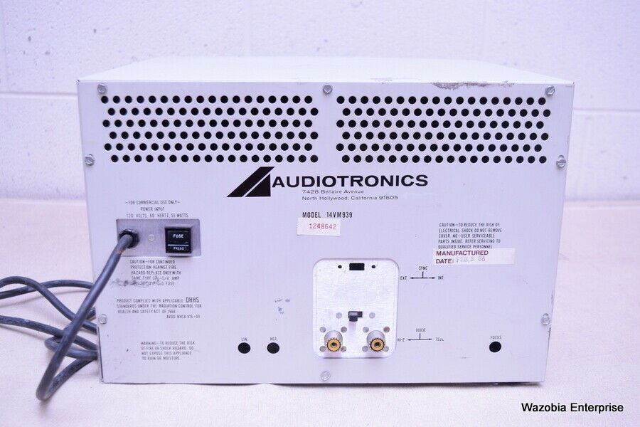 AUDIOTRONICS MONITOR/TV MODEL 14VM939
