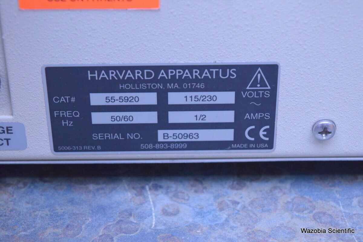 HARVARD APPARATUS 22 55-5920 MULTISYRINGE SYRINGE INFUSION PUMP