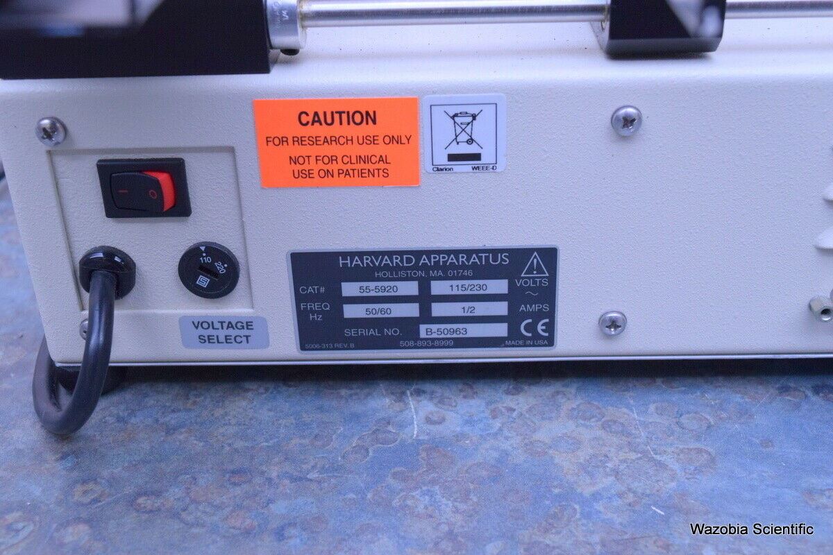 HARVARD APPARATUS 22 55-5920 MULTISYRINGE SYRINGE INFUSION PUMP