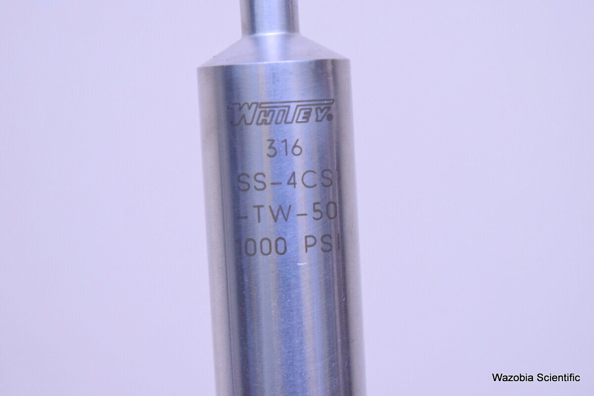 SWAGELOK WHITEY 316 SS-4CS-TW-50 1000 PSI SAMPLE CYCLINDER