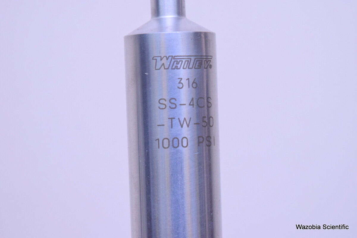 SWAGELOK WHITEY 316 SS-4CS-TW-50 1000 PSI SAMPLE CYCLINDER